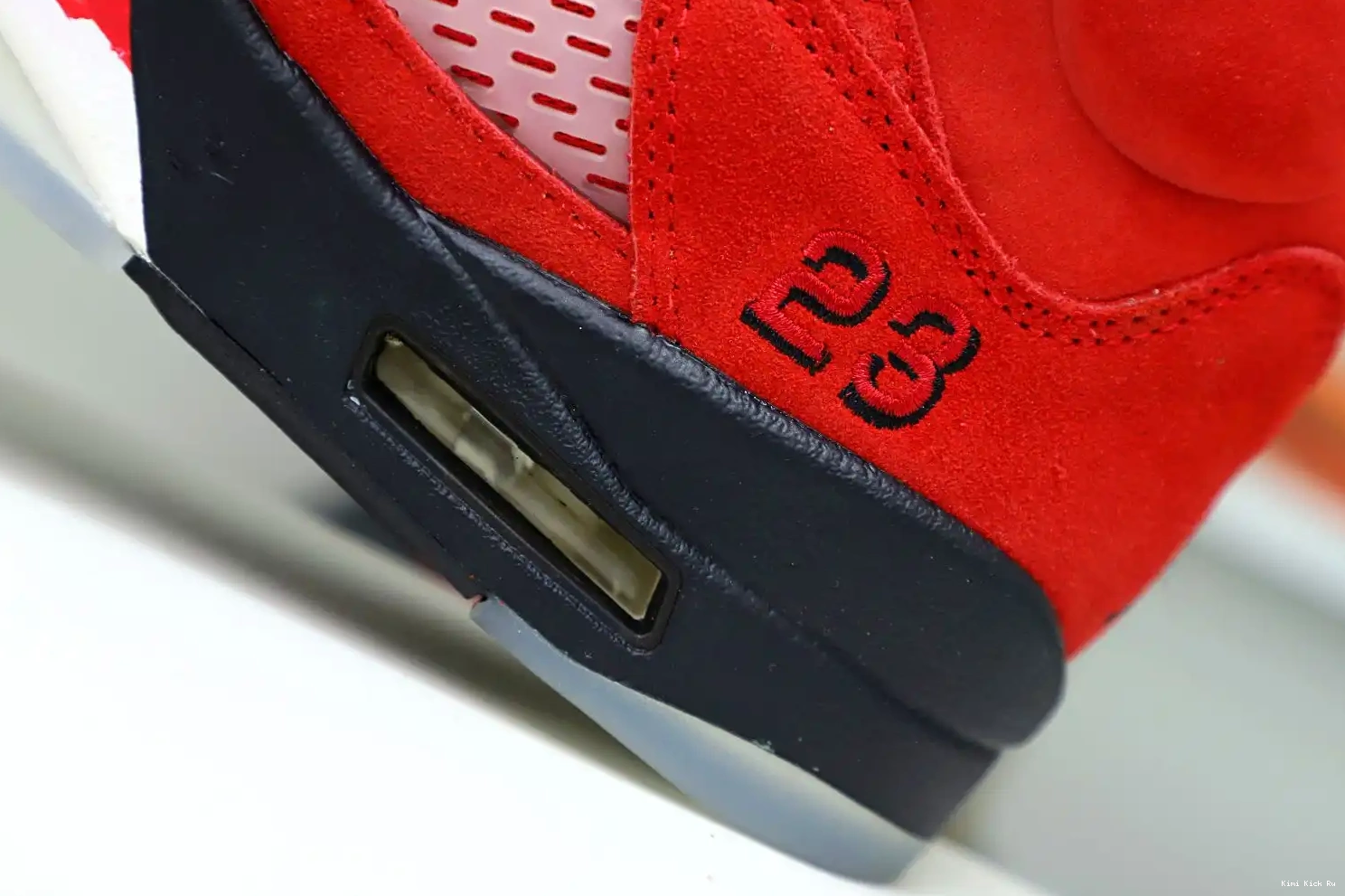 Kimikick RETRO BULL AIR JORDAN 5 SUEDE RED RAGING 0720
